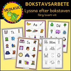 Bokstavsarbete: Hör du ljudet A-Ö