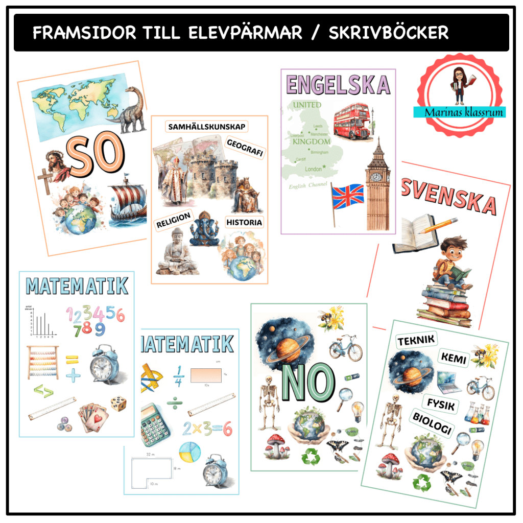 Framsidor till elevpärmar / elevskrivböcker