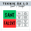 Sant/Falskt - teknik