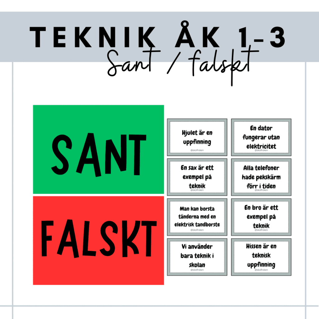 Sant/Falskt – teknik