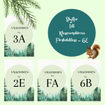 Välkommen klassrumsskyltar skogen - bild 1