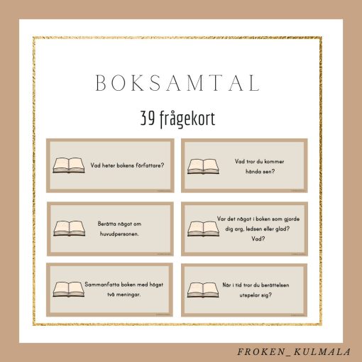Boksamtal med 39 frågekort
