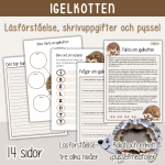 Arbete om Igelkotten – Läsförståelse tre nivåer, skrivuppgifter och pyssel - bild 1