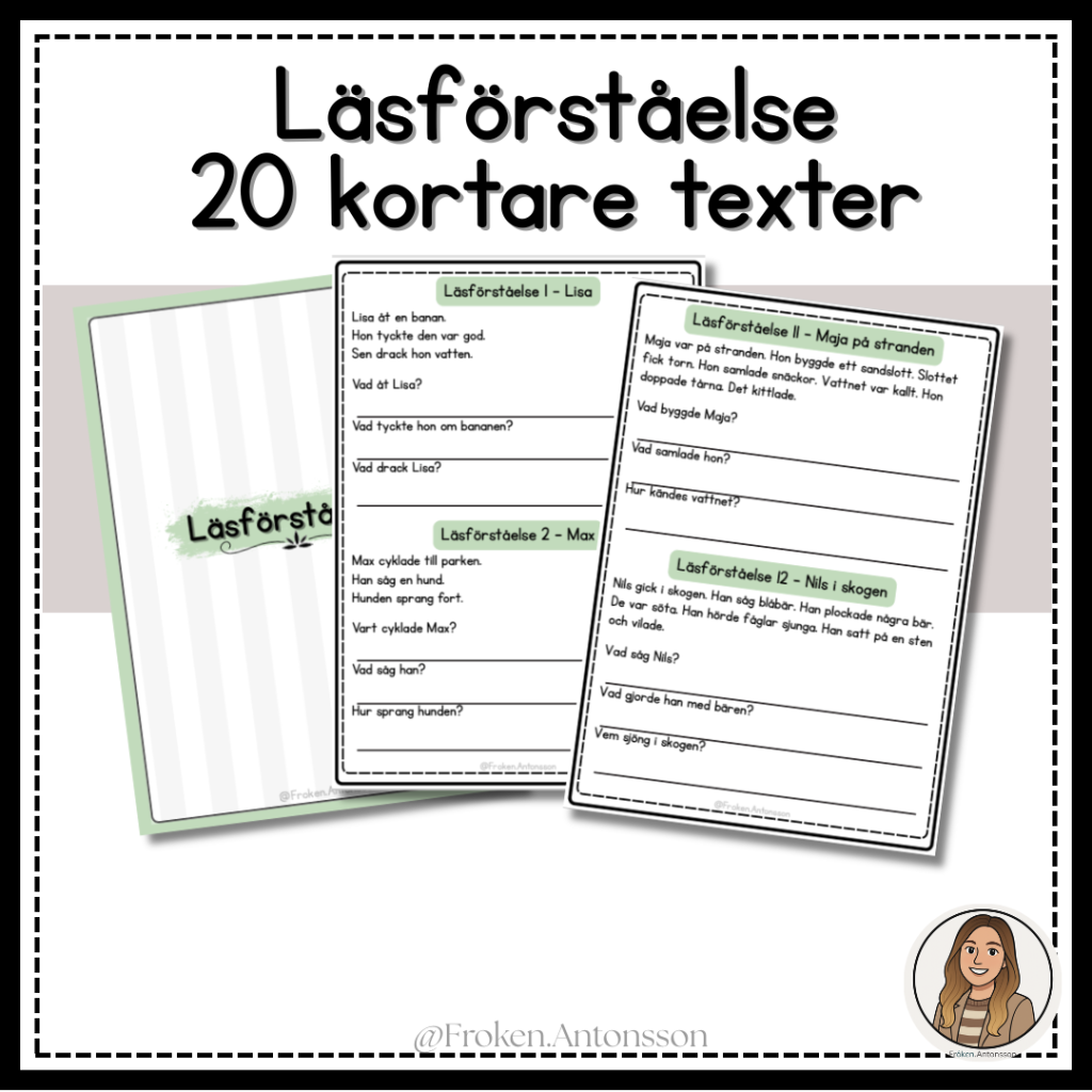 Läsförståelsehäfte – nivå 1.