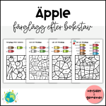 Färglägg efter bokstav – Äpple - bild 1