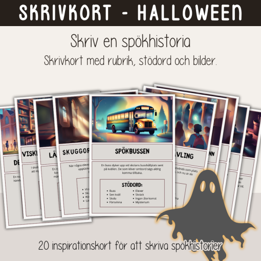 Skrivkort - Skriv en spökhistoria Halloween