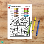 Färglägg efter bokstav – Äpple - bild 2