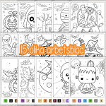 Halloween – Färglägg efter nummer – 15 sidor - bild 2