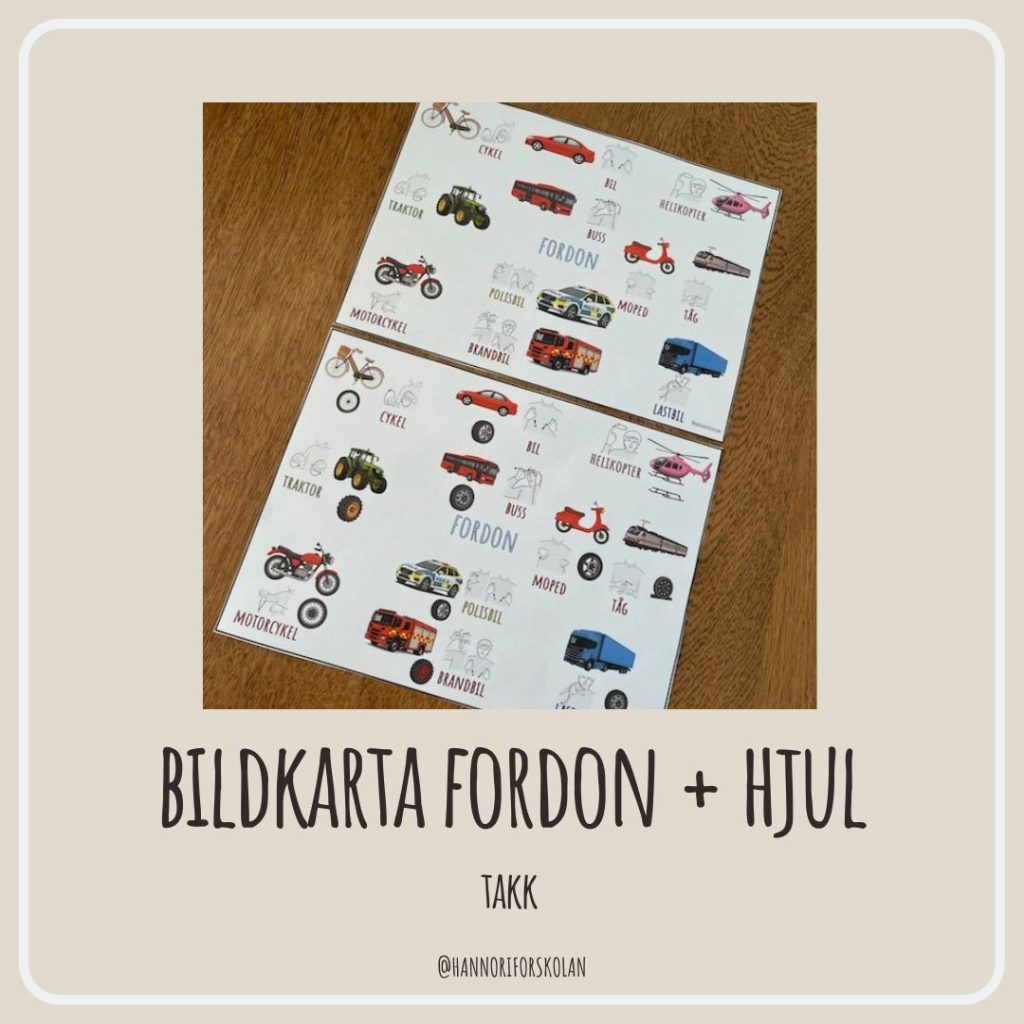 Bildkarta fordon + hjul