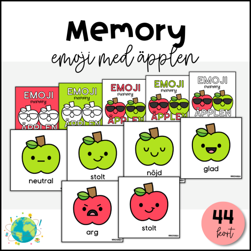 Memory - Emoji med äpplen