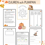 ”Jag lär mig om hösten” (11 olika arbetsblad) - bild 3