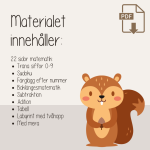 Höst – matematik med hösttema – Träna talen 0-20 - bild 3