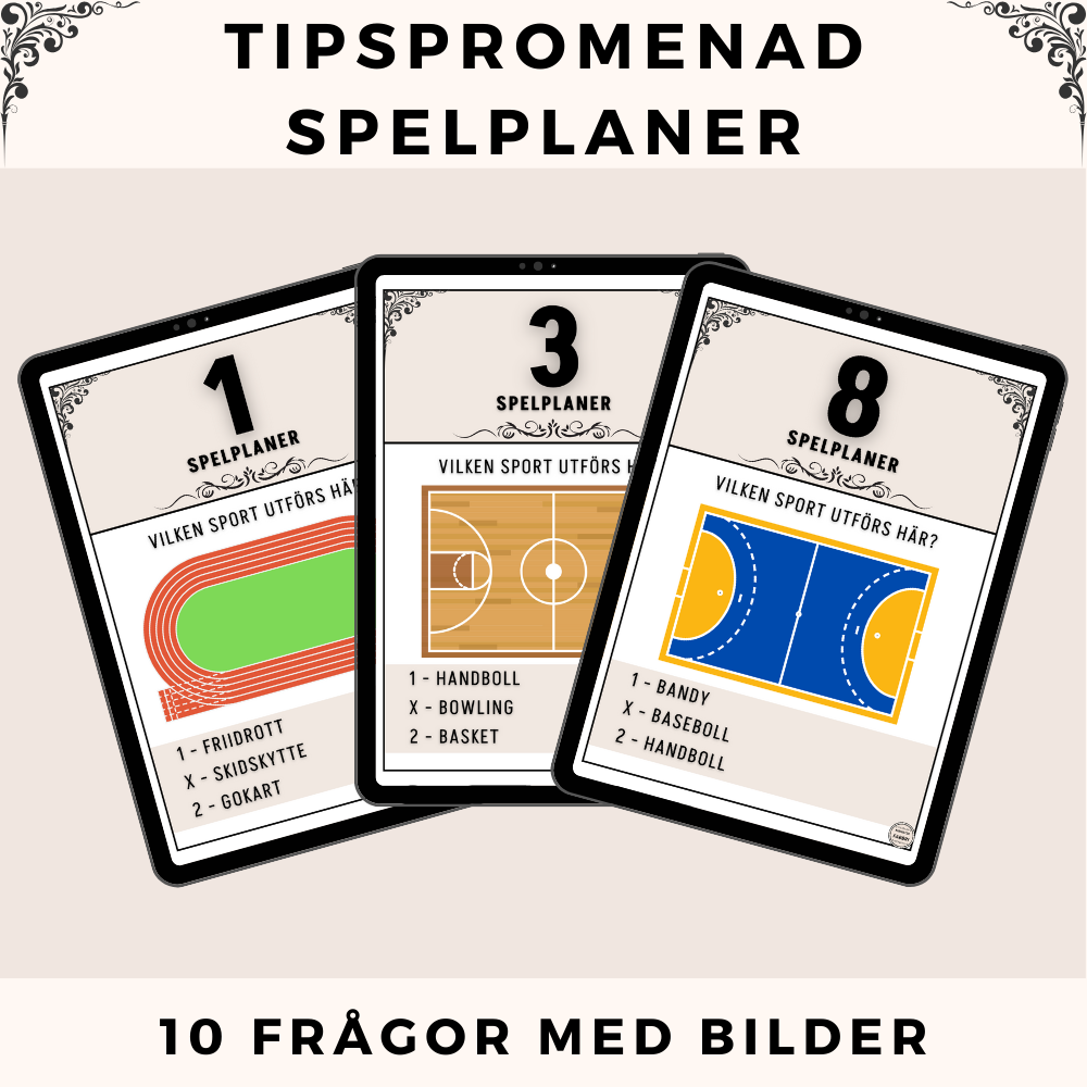 Tipspromenad - Sporter #5 Spelplaner