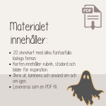 Skrivkort – Skriv en spökhistoria Halloween - bild 4