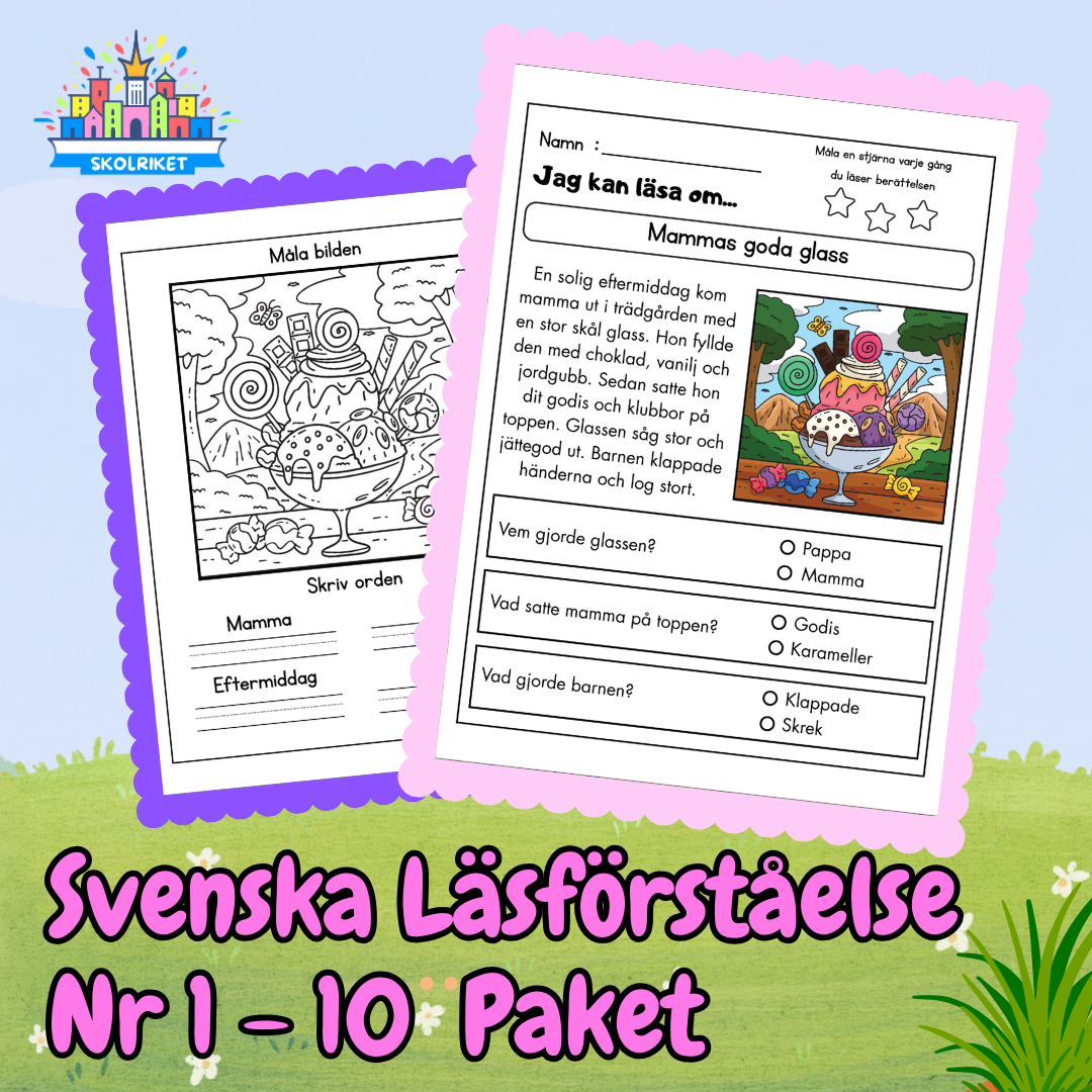 Svenska Läsförståelse Nr 1 - 10