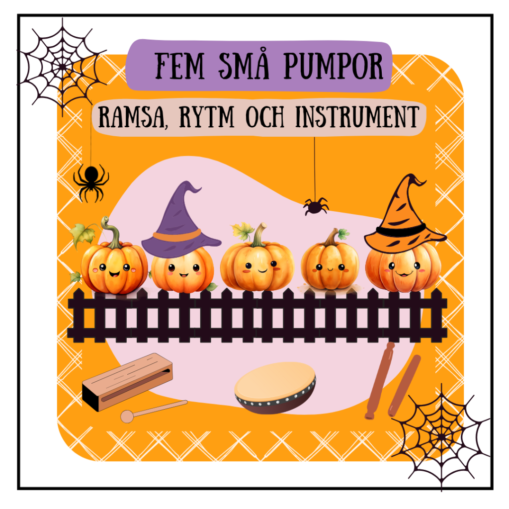 Fem små pumpor – färdig lektion med ramsa, rytm och instrumentspel