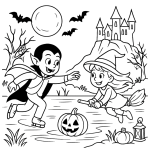 Målarbilder Halloween – Megapaket [200 bilder] - bild 2