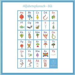 Alfabetsplansch A3 - blå