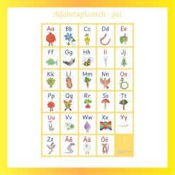 Alfabetsplansch A3 - gul