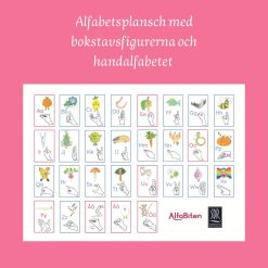 Alfabetsplansch A3 - handalfabetet och bokstavsfigurerna