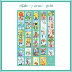 Alfabetsplansch A3 - grön