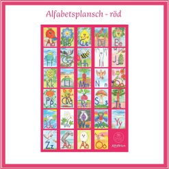 Alfabetsplansch A3 - röd