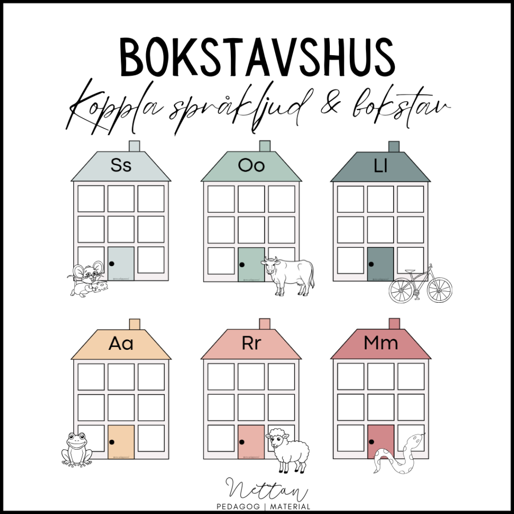 Bokstavshus SOLARM och 48 kort med sista språkljud