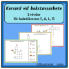 Korsord för bokstavsarbete - S,A,R,L