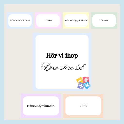 Hör vi ihop – Matematik (läsa stora tal)