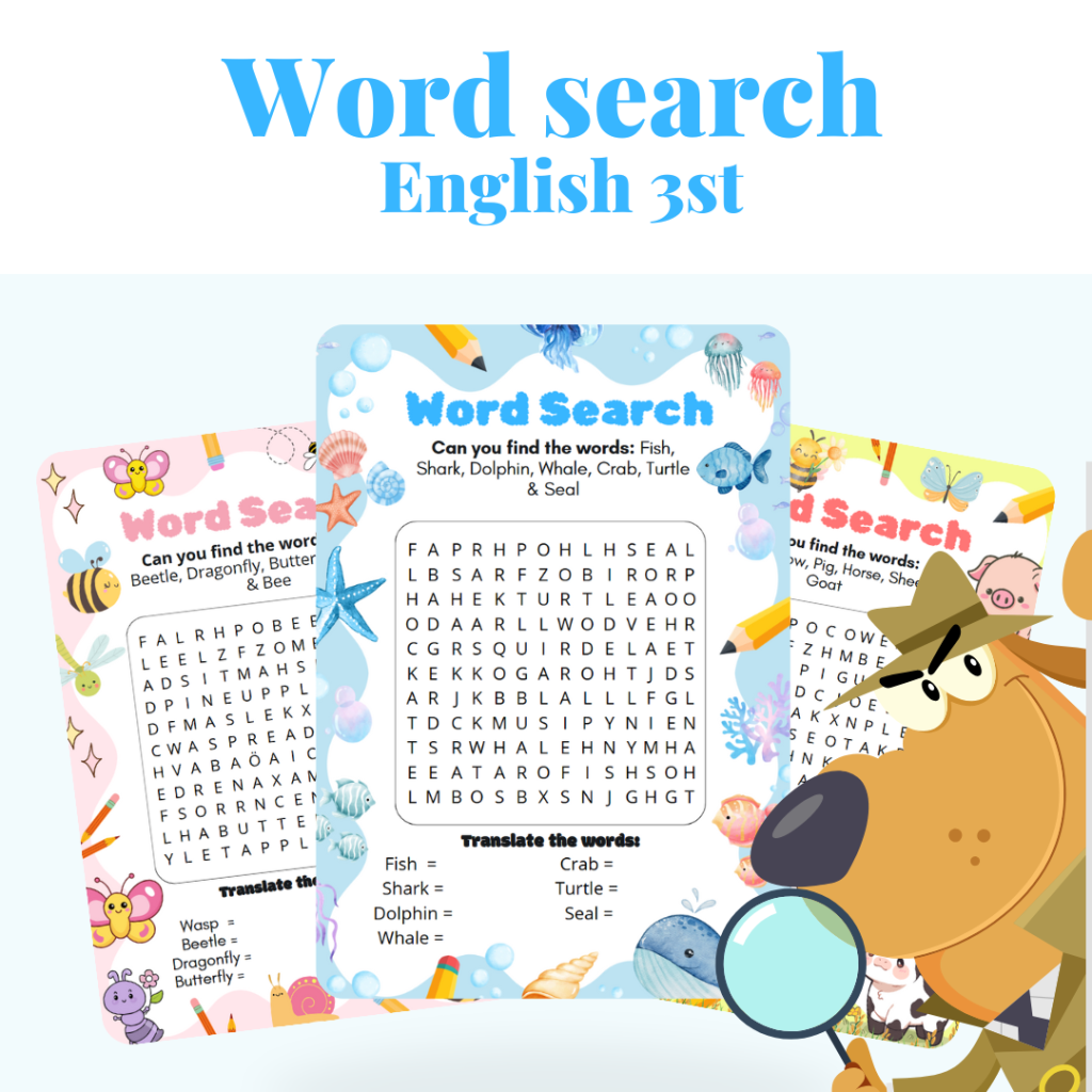 Word search – Engelska 3st
