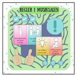 Regler i musiksalen - klassrumsposters