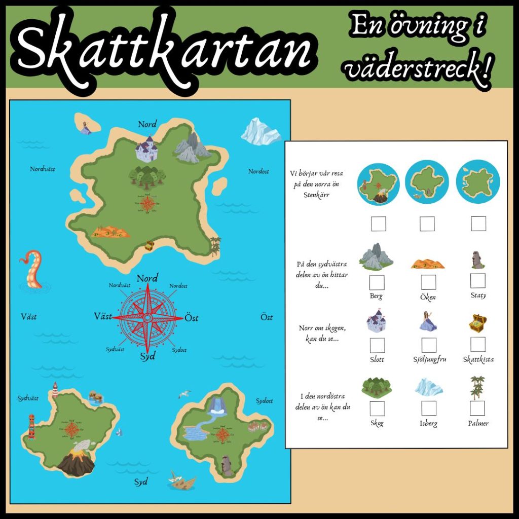 Skattkartan – En övning i väderstreck!