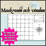 Maskrosen och vinden! Ett enkelt och roligt spel där vi övar på väderstrecken. - bild 1