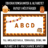 Gör fint med dekorationskanter och alfabet med rutmönster och höstfärger