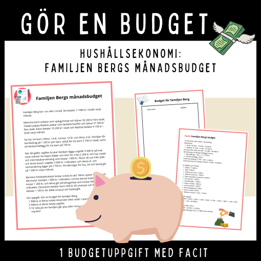 Träna på att göra en familjebudget!