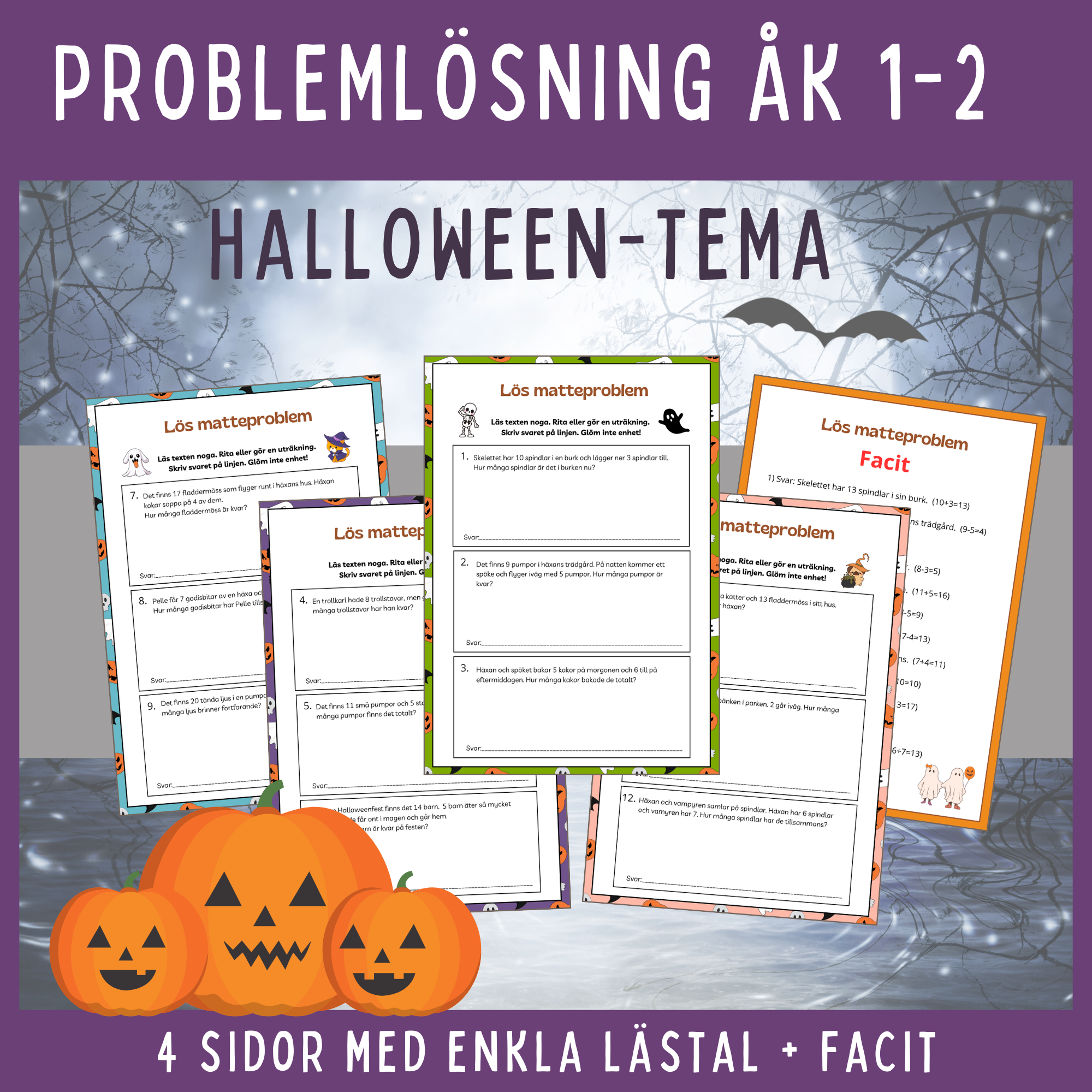 Halloween problemlösning åk 1-2
