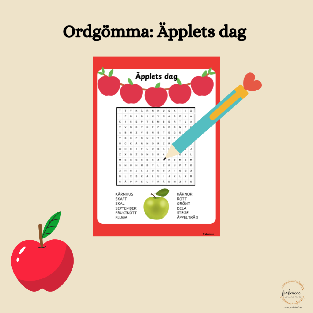 Ordgömma: Äpplets dag 25/9