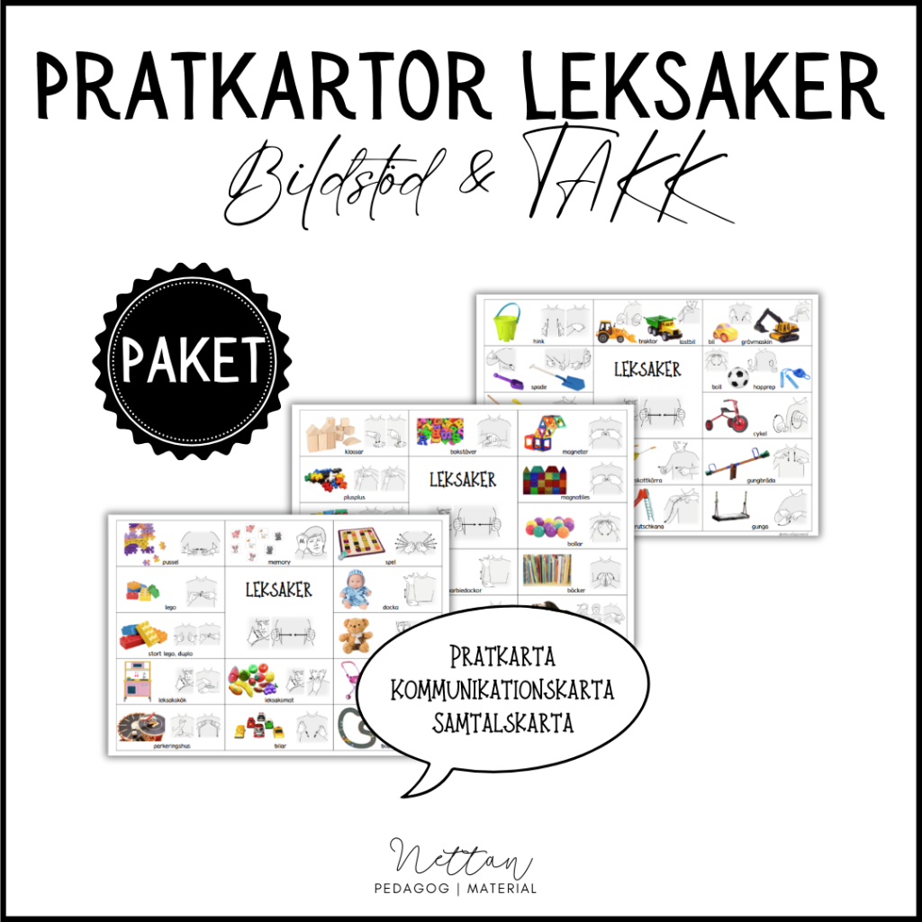 PAKET: Pratkartor leksaker