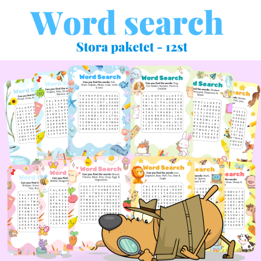 Word search - Stora paketet 12st