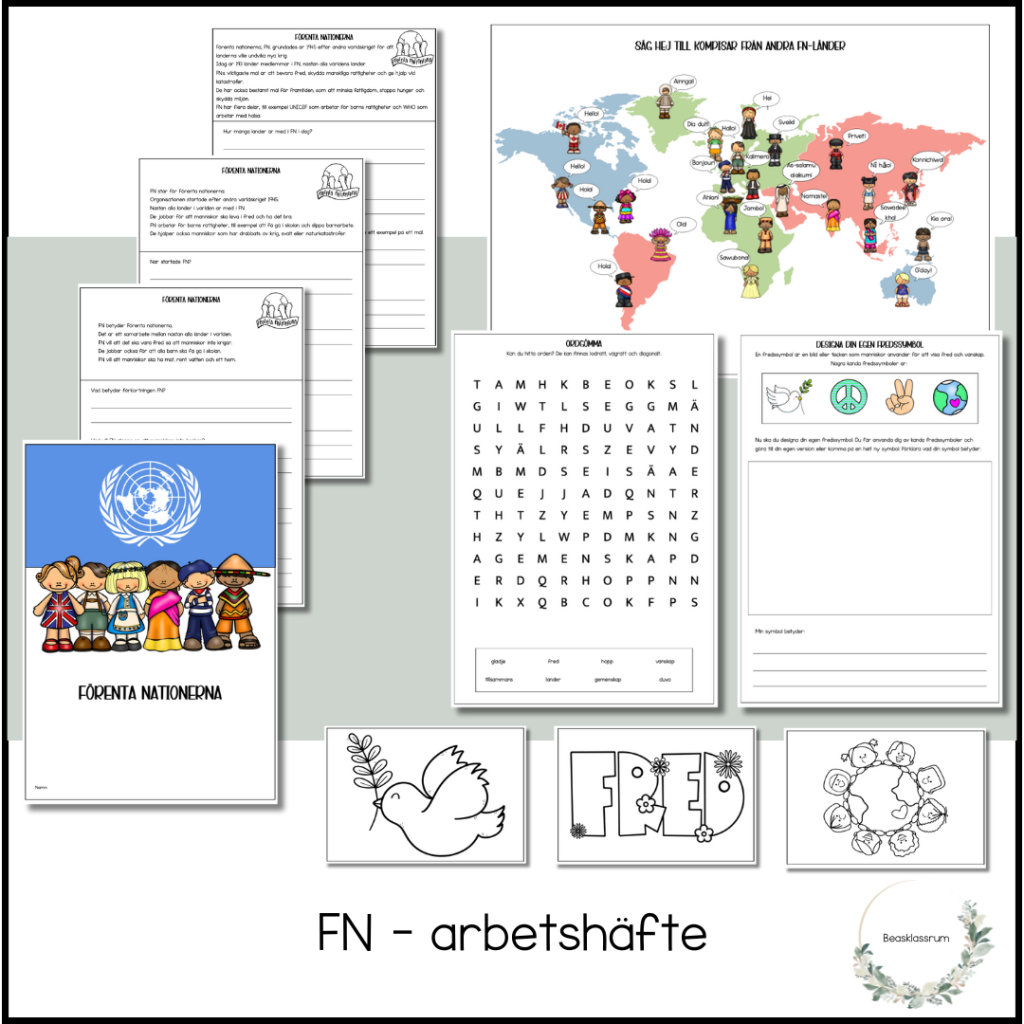 Arbetshäfte FN – förenta nationerna