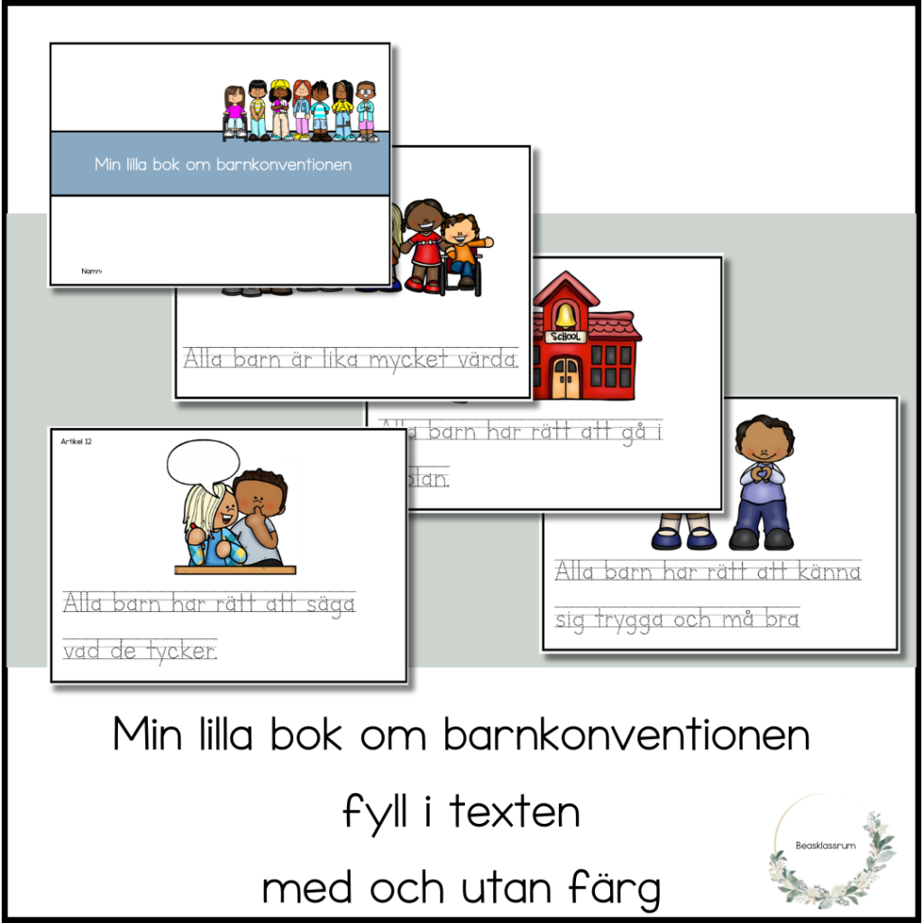 Min lilla bok om barnkonventionen – fyll i texten