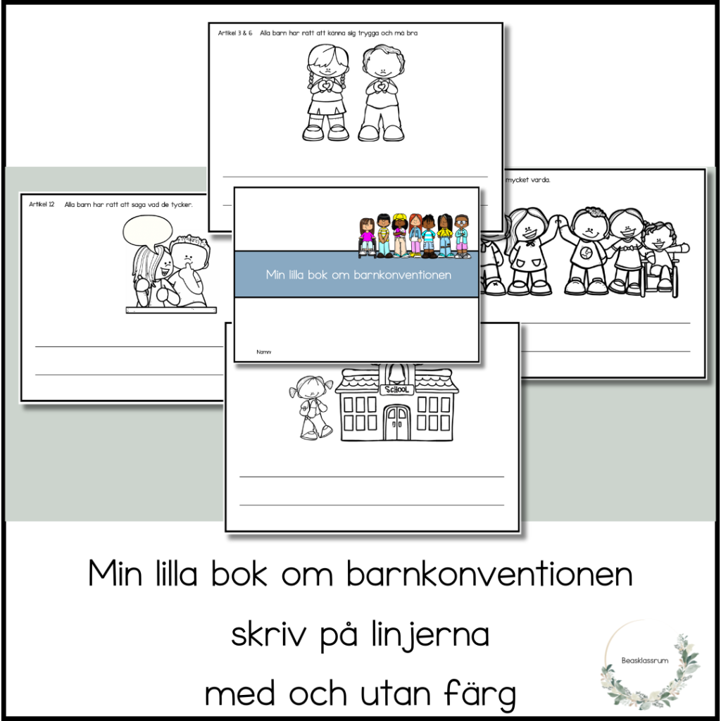 Min lilla bok om barnkonventionen – skriv på linjerna