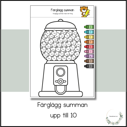 Färglägg summan
