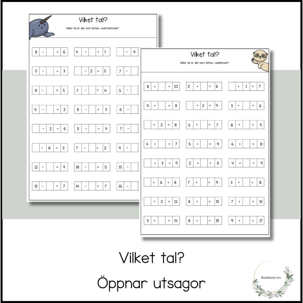 Vilket tal – öppna utsagor