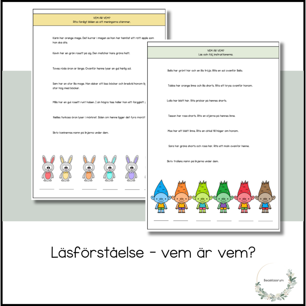 Läsförståelse – vem är vem?