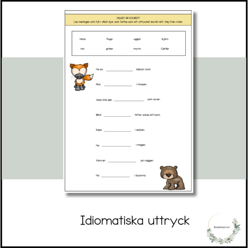 Idiomatiska uttryck