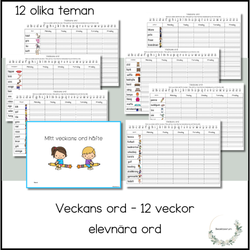 Veckans ord - 12 veckor med elevnära ord