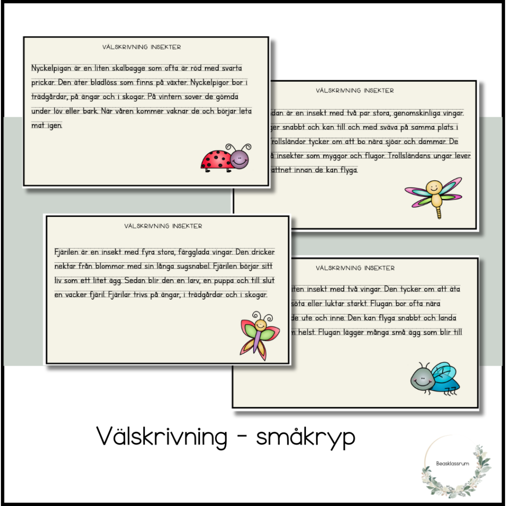 Välskrivning – småkryp