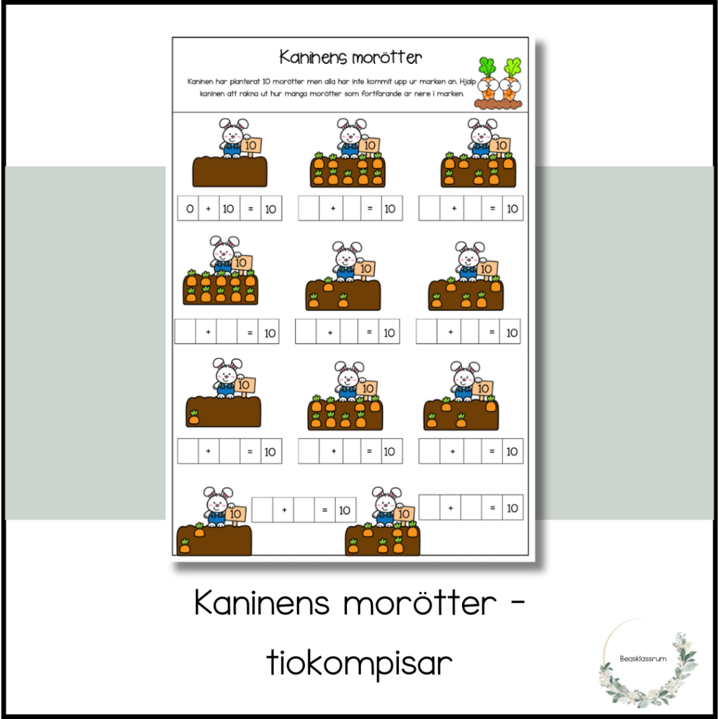 Kaninens morötter – tiokompisar