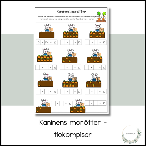 Kaninens morötter - tiokompisar